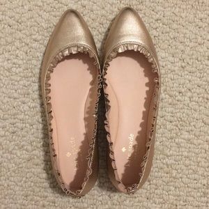 Rose gold Kate Spade flats